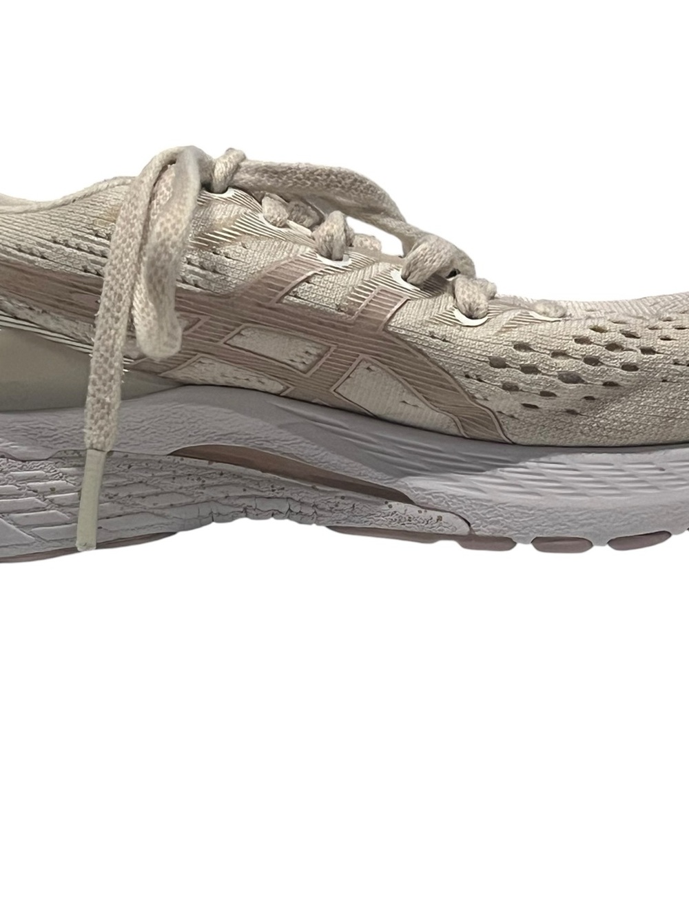 ASICS Women's Running Shoe in Light Cream & pink